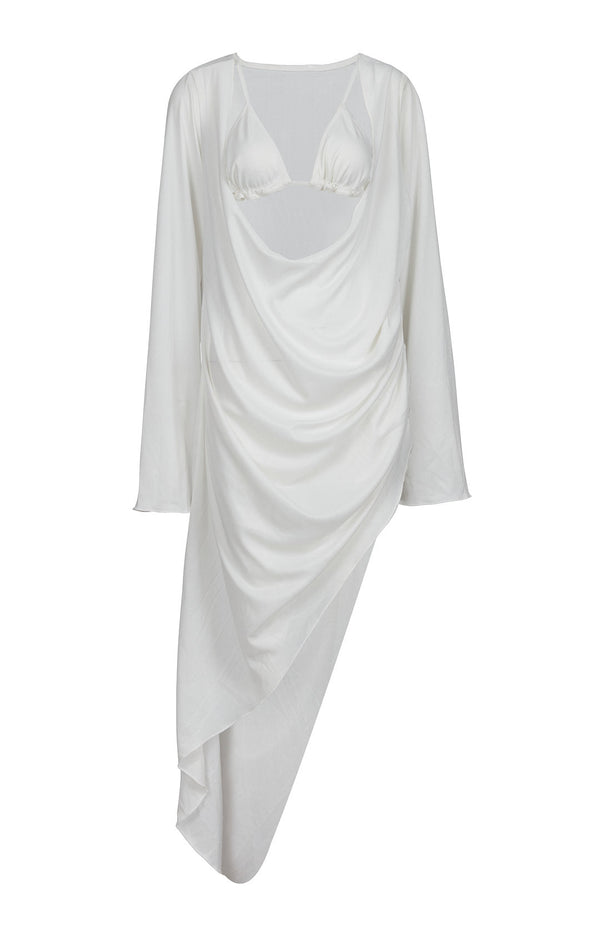 ⁨LOLA DRESS COLOR WHITE-שמלת לולה צבע לבן⁩