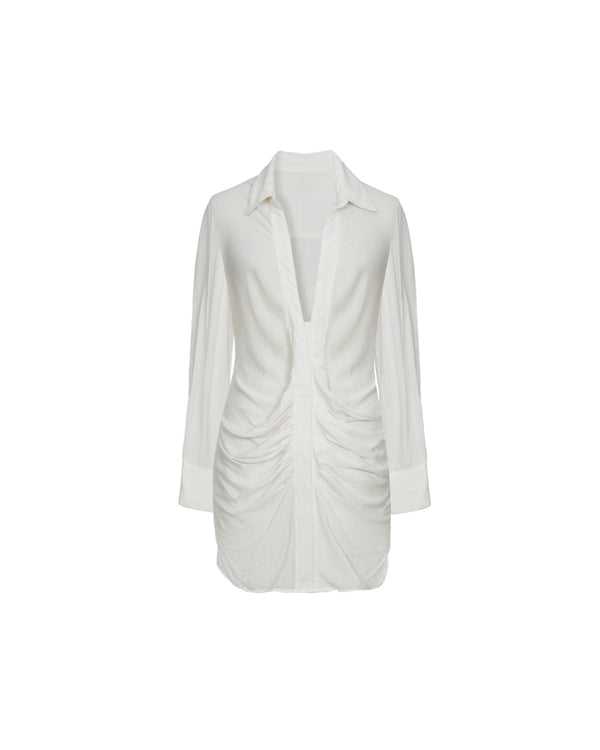 שמלת קפרי צבע לבן-Capri dress color white